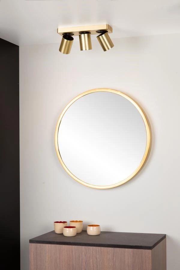 Lucide NIGEL - Ceiling spotlight - LED Dim to warm - GU10 - 3x5W 2200K/3000K - Matt Gold / Brass - atmosphere 1